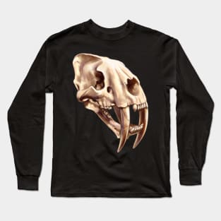 Smilodon Skull Long Sleeve T-Shirt